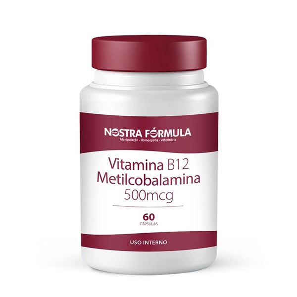 Vitamina B12 Metilcobalamina 500mcg 60 Cápsulas