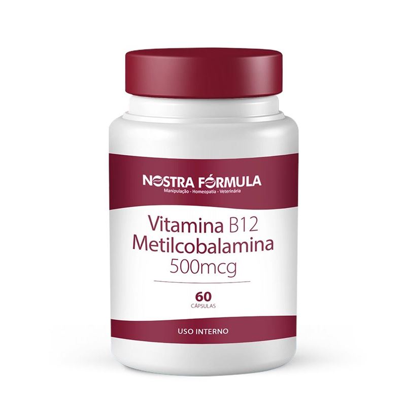 Vitamina B12 Metilcobalamina 500mcg 60 Cápsulas